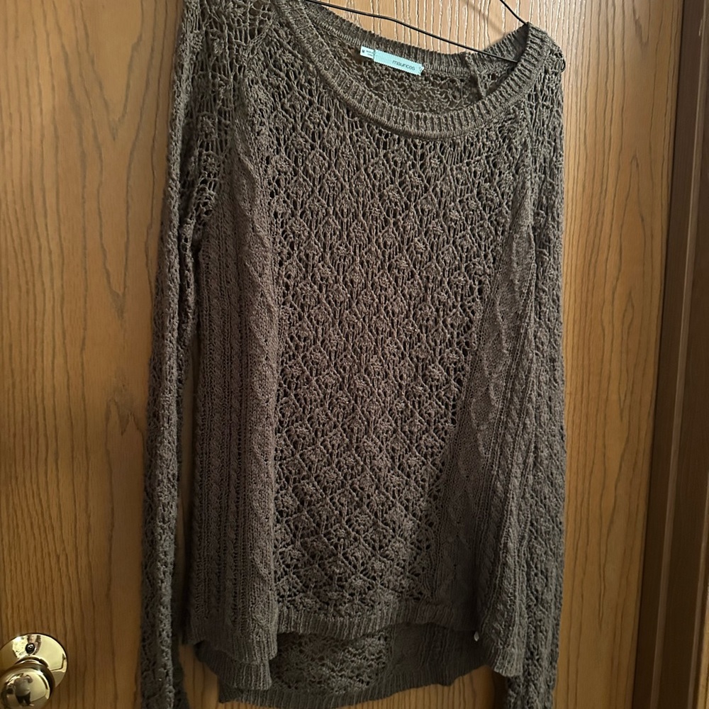 American Eagle Brown Knit Sweater